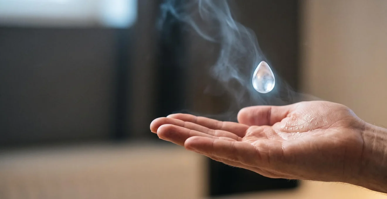 Gros plan artistique évoquant la sensation de fraîcheur intense d'une vape à la menthe glaciale, sans texte ni logo visible